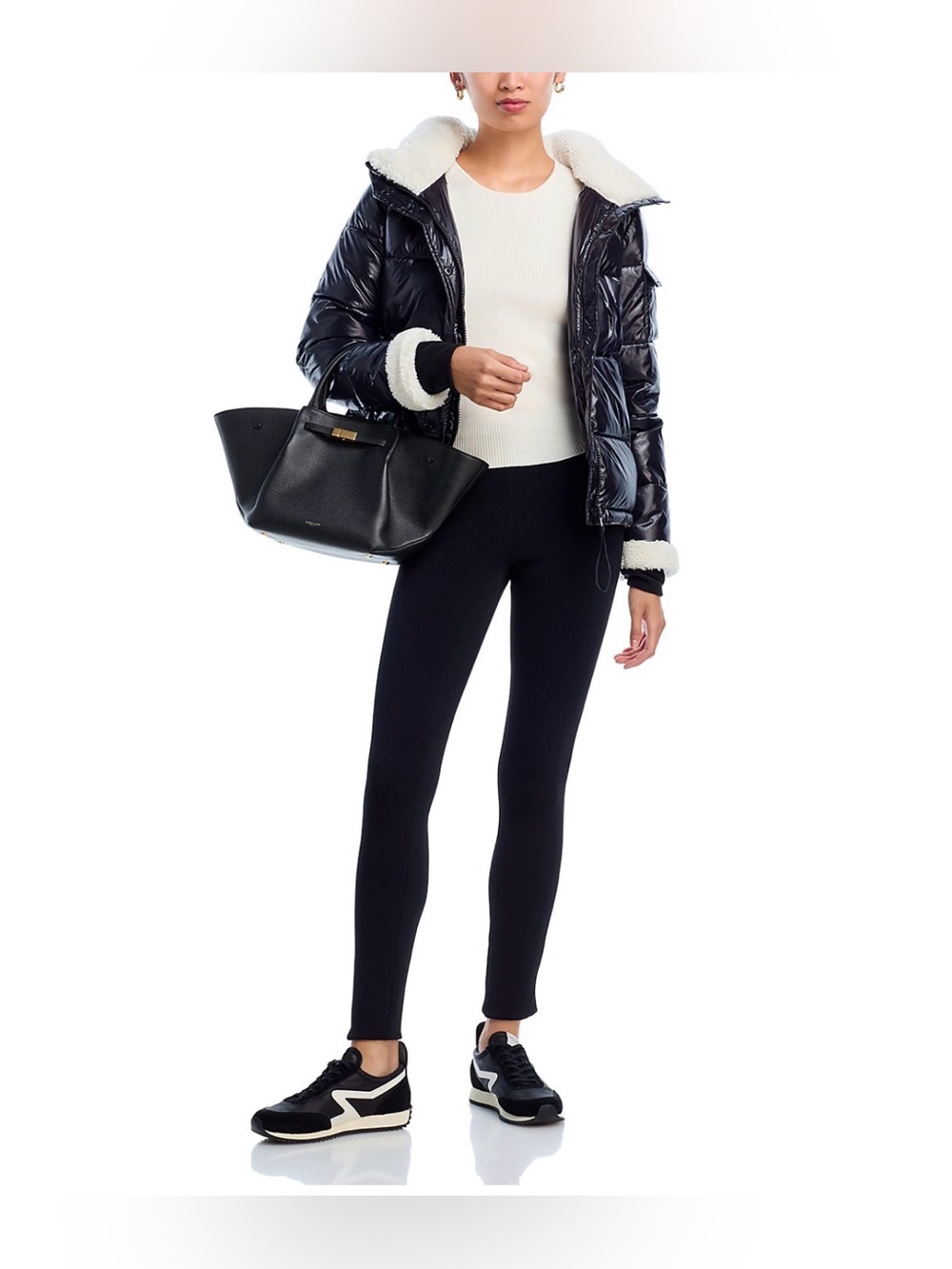 Demellier Midi New York Tote. Black/Gold. - Picture 5 of 16